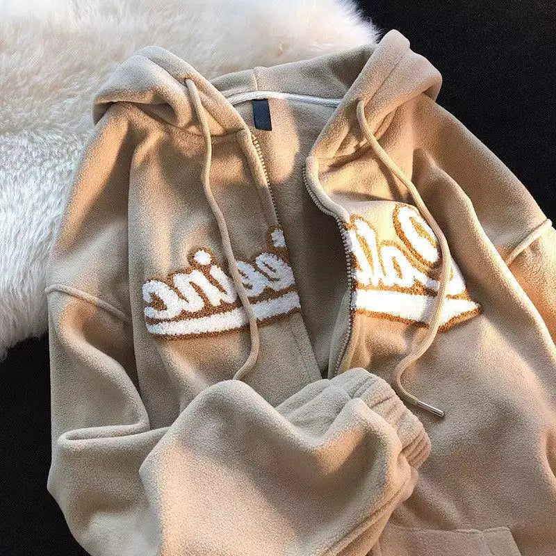 Women's Oversized Zip-Up Hoodies Gothic Hip Hop Streetwear Female Hoodies with Harajuku Embroidery Y2K Full Jacket Dear Fancy