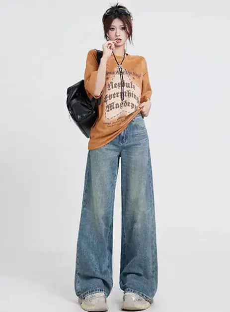 Womens Wide Leg Jeans Dear Fancy